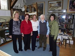 Une visite chez M. Umberto Bruni qui avait 98 ans. De gauche à droite, moi, Micheline  Hamel, Louizel Coulombe, M. Umberto Bruni et Martine Tremblay.